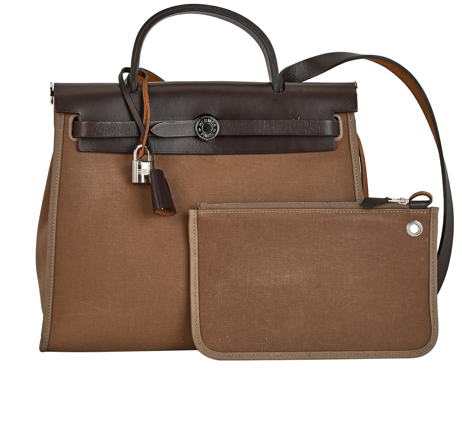 Herbag Zip 31, &pound;1,500, Handbags, Brown/Taupe, Canvas/Leather, Other view